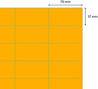 Etiket Rillprint 70x37mm fluor oranje 2400st 100 Vel-2