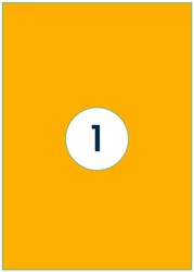 Etiket Rillprint 210x297mm fluor oranje 100st 100 Vel