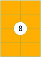 Etiket Rillprint 105x74mm fluor oranje 800st 100 Vel-3
