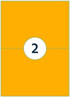 Etiket Rillprint 210x148mm fluor oranje 200st 100 Vel-3