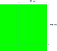 Etiket Rillprint 105x148mm fluor groen 400st 100 Vel-2