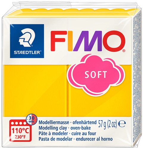 Boetseerklei Fimo soft 57 g zonnegeel 1 Stuk