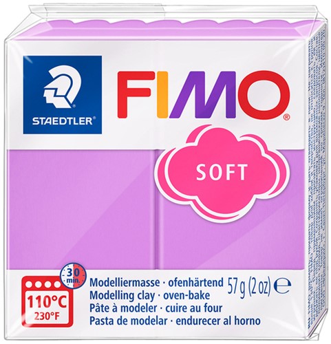 Boetseerklei Fimo soft 57 g lavendel 1 Stuk