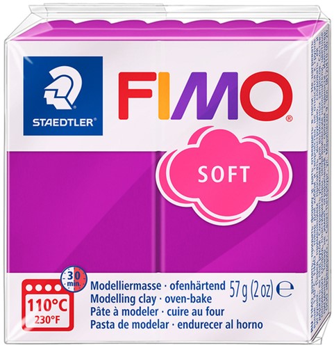 Boetseerklei Fimo soft 57 g purperviolet 1 Stuk