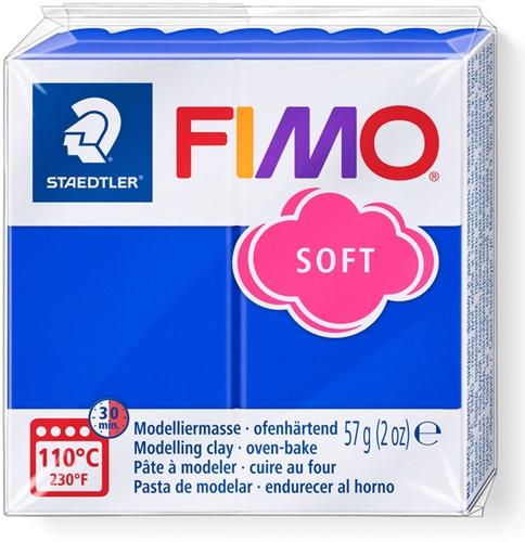 Boetseerklei Fimo soft 57 g brilliantblauw 1 Stuk