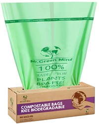 Afvalzak bio Mr.Green Mind 43x46cm 10L dispenser 140 Zak