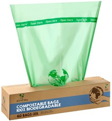 Afvalzak bio Mr.Green Mind 54x72cm 30L dispenser 60 Zak