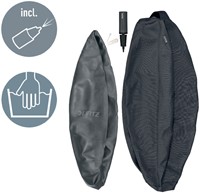 Actieve zitbal Leitz Ergo 65cm anti-rol donkergs 1 Stuk-2