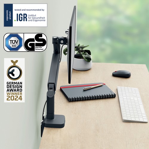 Monitorarm Leitz Ergo ruimtebesparend enkel 1 Stuk-6