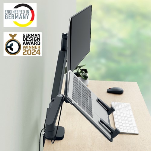Monitor en Laptoparm Leitz Ergo ruimtebesp dubbel 1 Stuk-6