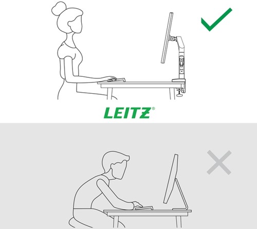 Monitorarm Leitz Ergo ruimtebesparend dubbel 1 Stuk-3