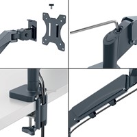 Monitorarm Leitz Ergo ruimtebesparend dubbel 1 Stuk-1