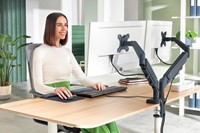 Monitorarm Leitz Ergo ruimtebesparend dubbel 1 Stuk-8