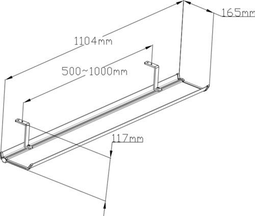 Kabelgoot Euroseats universeel 110cm zwart 1 Stuk-2