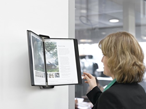 Zichtpanelensysteem wand Tarifold VEO A4 PP zwart 1 Stuk-2