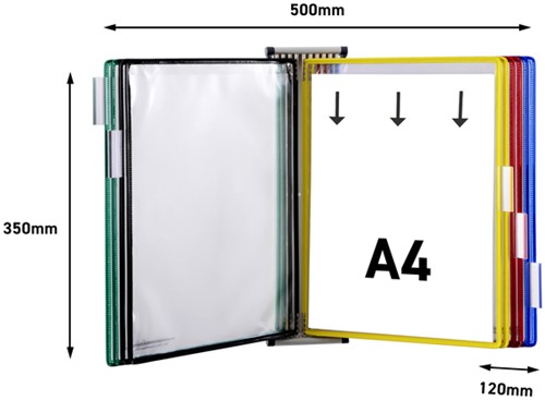 Zichtpanelensysteem wand Tarifold metaal A4 ass 1 Stuk-2
