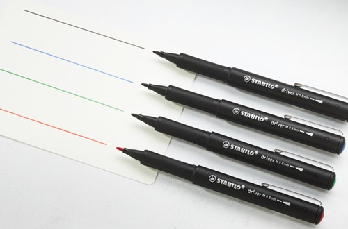 Fineliner STABILO dr!ver medium assorti 4 stuks 4 Stuk-1