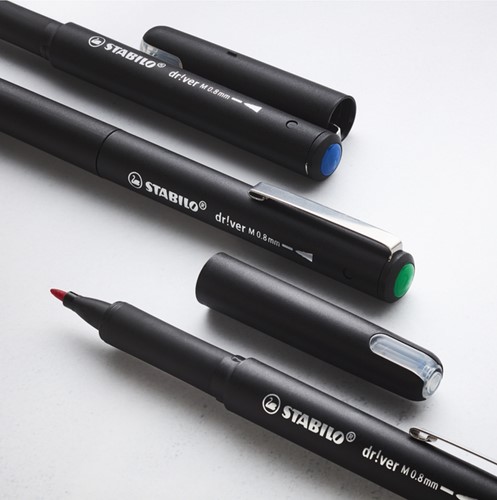 Fineliner STABILO dr!ver medium assorti 4 stuks 4 Stuk-2
