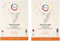 Schetsblok Qrea A4 24vel 120gr gelijmd 24 Vel-2