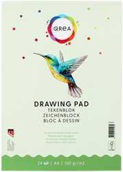 Tekenblok Qrea A4 24vel 160gr gelijmd 24 Vel