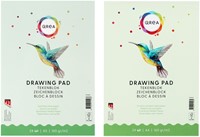 Tekenblok Qrea A4 24vel 160gr gelijmd 24 Vel-2