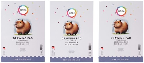 Tekenblok Qrea A4 50vel 90gr gelijmd 50 Vel-2