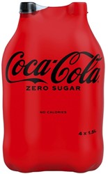 Frisdrank Coca Cola zero regular petfles 1.5 liter 1500 Milliliter
