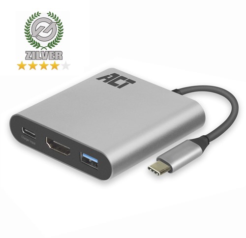 USB-C multiport adapter voor 1 HDMI monitor 1 Stuk