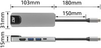 USB-C 4K docking station voor 1 HDMI monitor 1 Stuk-3