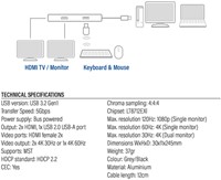 USB-C 4K multiport adapter voor 2 HDMI schermen 1 Stuk-7