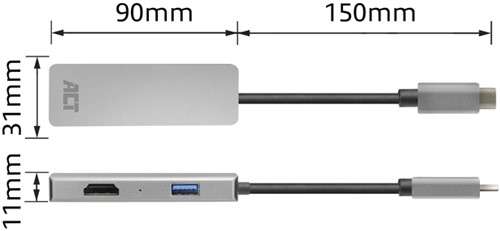 USB-C 4K multiport adapter voor 2 HDMI schermen 1 Stuk-5