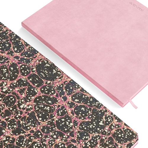 Notbk de KEMPEN Brut 171x220 blanco 192pag roze 1 Stuk-2