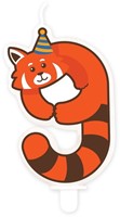 Jungle candle 9 Red Panda 1 Stuk