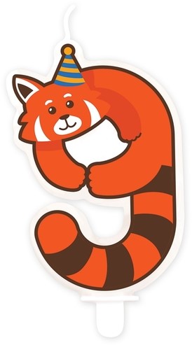 Jungle candle 9 Red Panda 1 Stuk