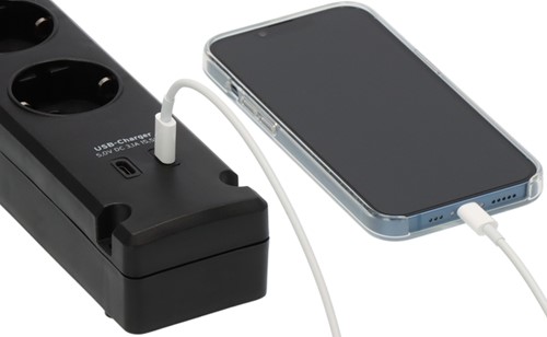 Stekkerdoos Brennenstuhl Brem 5vdig 2 USB C 3m zw 1 Stuk-3