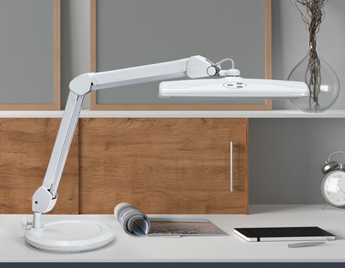 Werkpleklamp MAUL Intro LED dimbaar op voet wit 1 Stuk-3