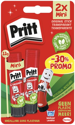 Lijmstift Pritt Stick Original 2x 11gr Promo 2 Stuk