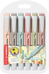 Markeerstift STABILO Swing cool nature assorti 6st 6 Stuk