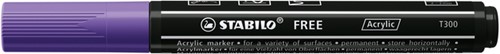 Acrylmarker STABILO Free Acrylic T300 paars 1 Stuk-2