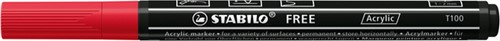 Acrylmarker STABILO Free Acrylic T100 karmijnrood 1 Stuk-2