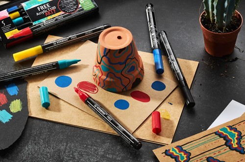 Acrylmarker STABILO Free Acrylic T100 zwart 1 Stuk-2