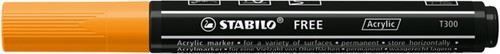 Acrylmarker STABILO Free Acrylic T300 oranje 1 Stuk-2