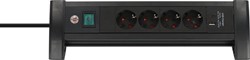 Stekkerdoos Brennenstuhl Prem 4vdg  USB C en A zw 1 Stuk