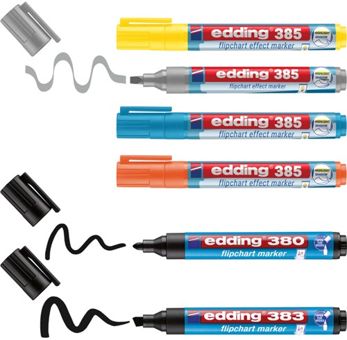 Viltstift edding 385 flipover en 380 - 383 6st ass 6 Stuk-2