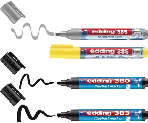 Viltstift edding 385 flipover en 380 - 383 4st ass 4 Stuk-2