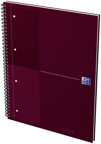 Spiraalblk Oxf International Notebk A4+ lijn rood 1 Stuk-2