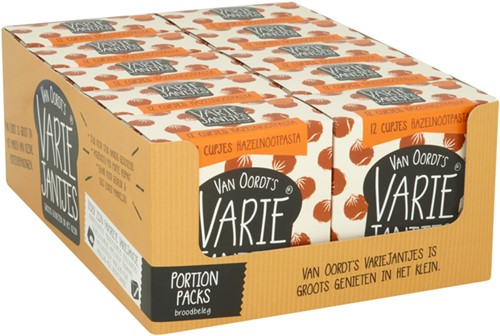 Hazelnootpasta VarieJantjes 12x15 gram cupjes 12 Stuk-2