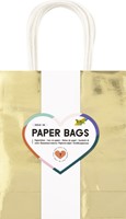 Cadeautas Folia goud kraft 18x21x8cm 7 stuks 7 Stuk