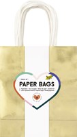 Cadeautas Folia goud kraft 24x31x12cm 20 stuks 20 Stuk