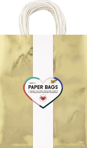Cadeautas Folia goud kraft 24x31x12cm 20 stuks 20 Stuk
